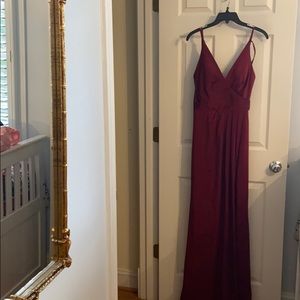 Red maxi gown